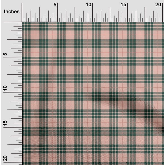 oneOone Cotton Flex Fabric Tartan Check Fabric Prints By Yard 40 Inch Wide
