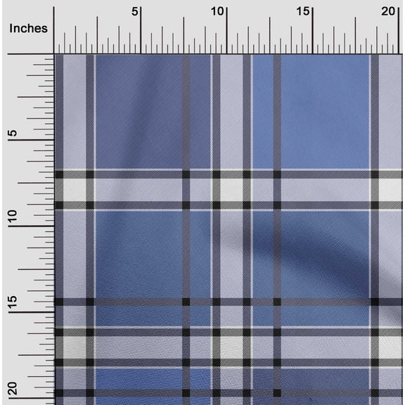 oneOone Cotton Flex Fabric Tartan Check Fabric Prints By Yard 40 Inch Wide