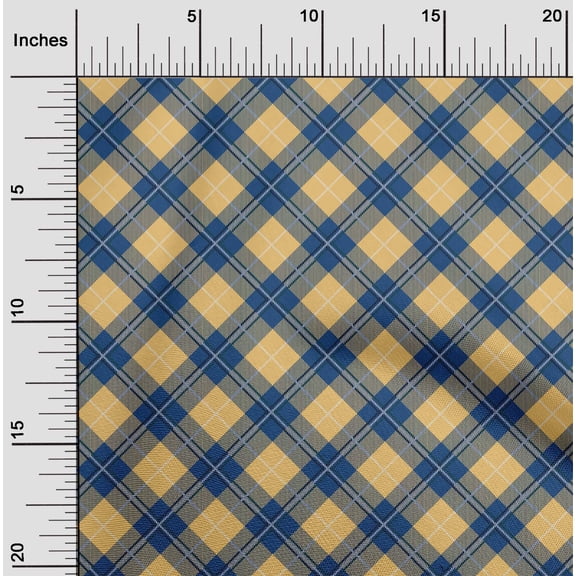 oneOone Cotton Flex Fabric Tartan Check Fabric Prints By Yard 40 Inch Wide