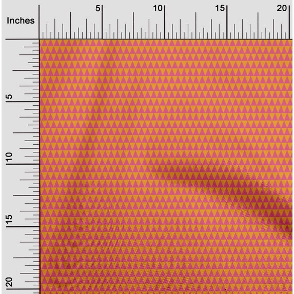 oneOone Cotton Flex Fabric Triangle Geometric Printed Fabric 1 Yard 40 Inch Wide