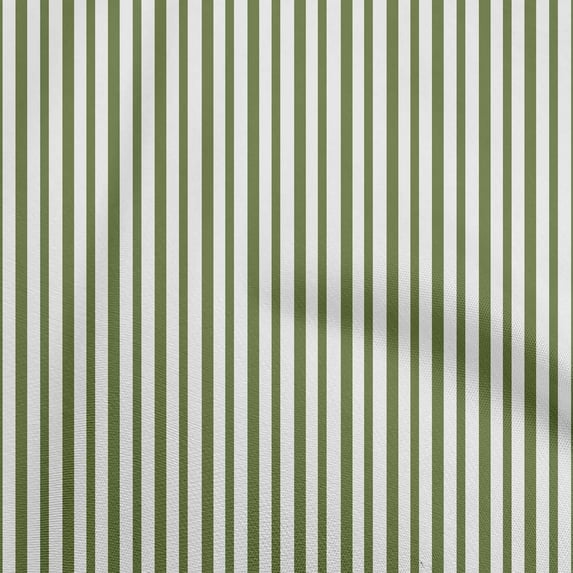 oneOone Cotton Flex Forest Green Fabric Stripes Sewing Fabric By The Yard Printed Diy Clothing Sewing Supplies 40 Inch Wide