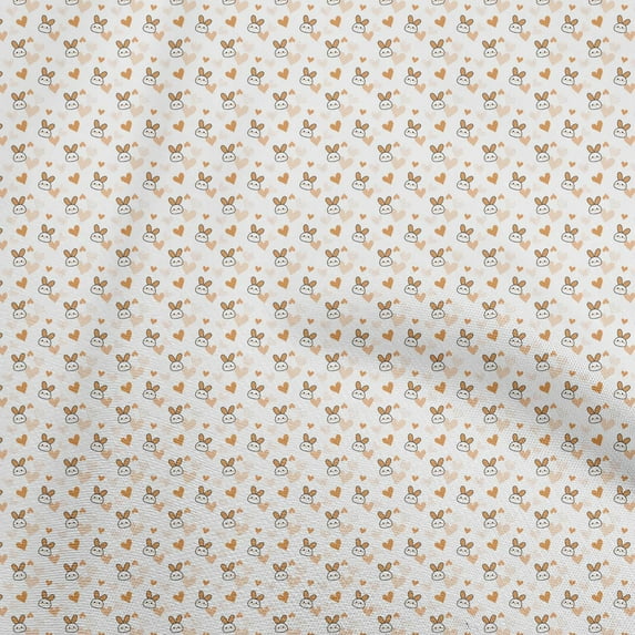 oneOone Cotton Flex Gamboge Yellow Fabric Kids Cutie Animal Fabric For Sewing Printed Craft Fabric By The Yard 40 Inch Wide