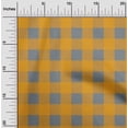 thumbnail image 1 of oneOone Cotton Flex Gray Fabric Gingham Check Craft Projects Decor Fabric Printed By The Yard 40 Inches Wide, 1 of 4