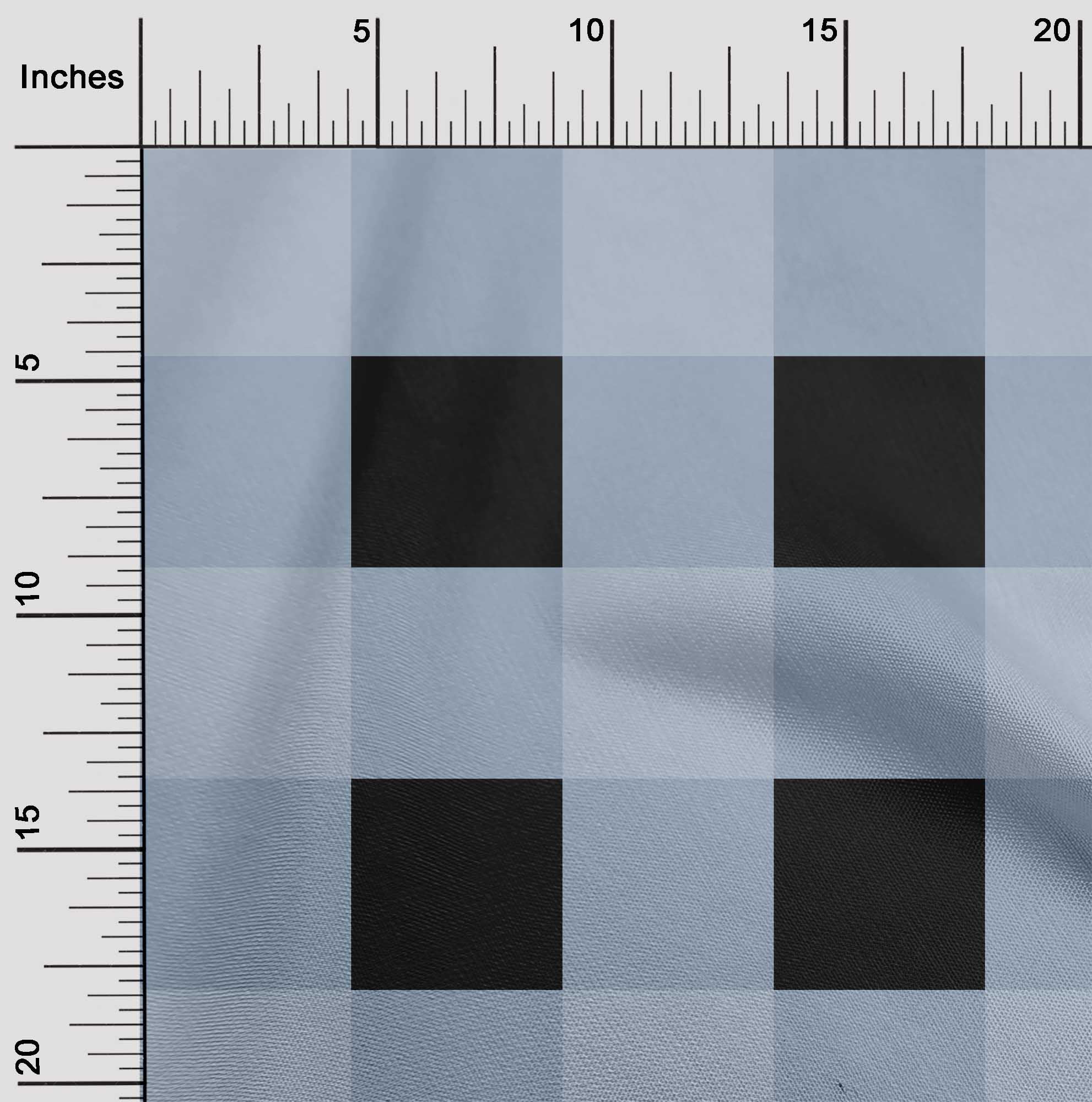 oneOone Cotton Flex Grayish Blue Fabric Gingham Check Sewing Fabric By ...