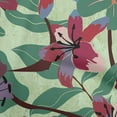 thumbnail image 1 of oneOone Cotton Flex Green Fabric Tropical Lily Floral Diy Clothing Quilting Fabric Print Fabric By Yard 40 Inch Wide, 1 of 6
