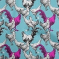 thumbnail image 1 of oneOone Cotton Flex Light Blue Fabric Rooster Cock Craft Projects Decor Fabric Printed By The Yard 40 Inch Wide-ES, 1 of 1