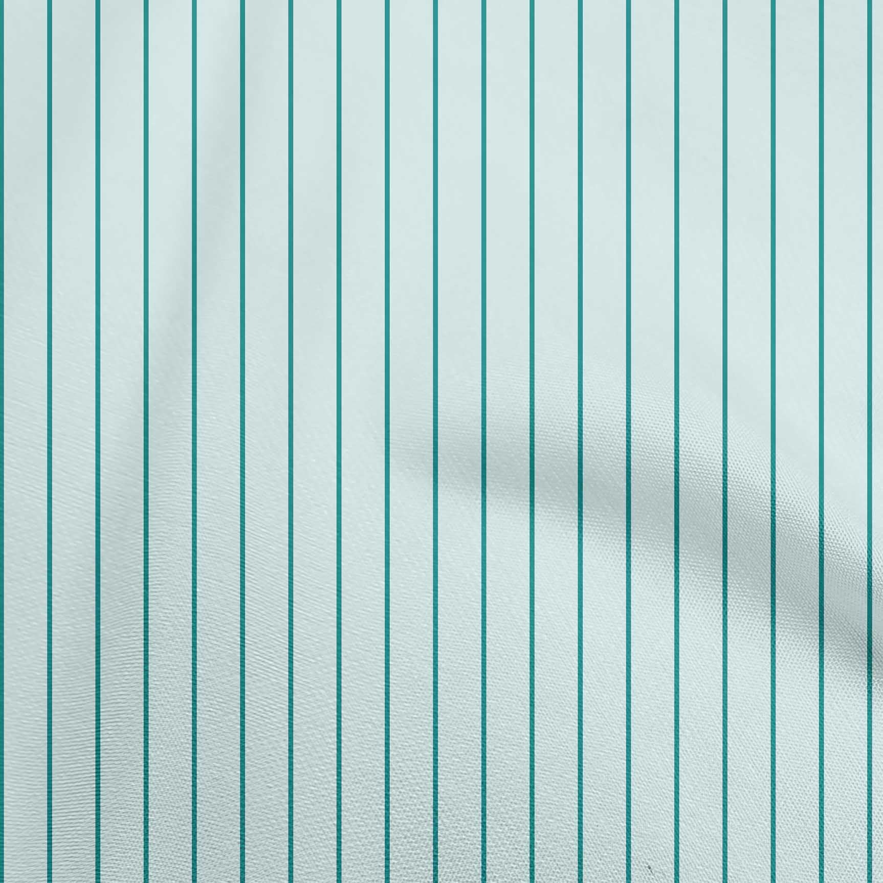 oneOone Cotton Flex Light Blue Fabric Stripes Dress Material Fabric Print Fabric By The Yard 40 Inch Wide