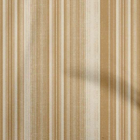 oneOone Cotton Flex Light Brown Fabric Stripe & Sewing Craft Projects Fabric Prints By Yard 40 Inch Wide