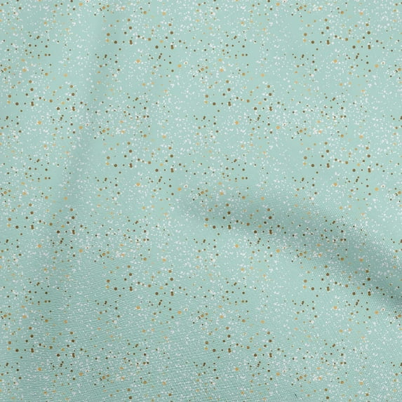 oneOone Cotton Flex Light Mint Green Fabric Dot Dress Material Fabric Print Fabric By The Yard 40 Inch Wide
