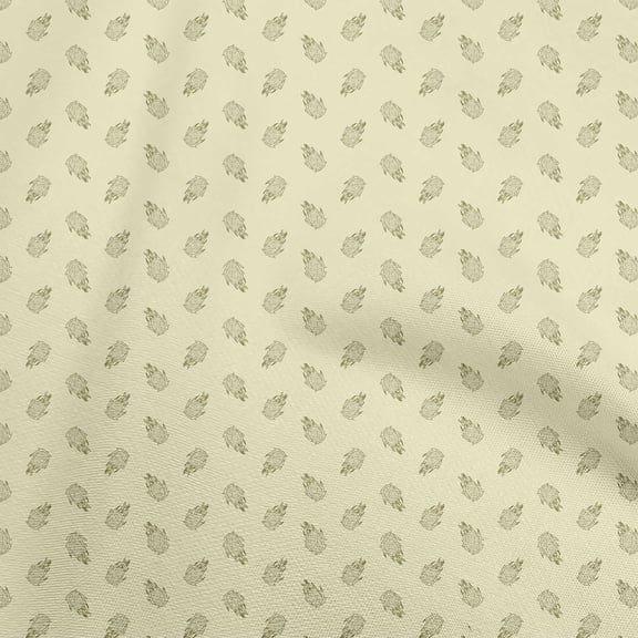 oneOone Cotton Flex Light Yellow Fabric Fruits Quilting Supplies Print Sewing Fabric By The Yard 40 Inch Wide