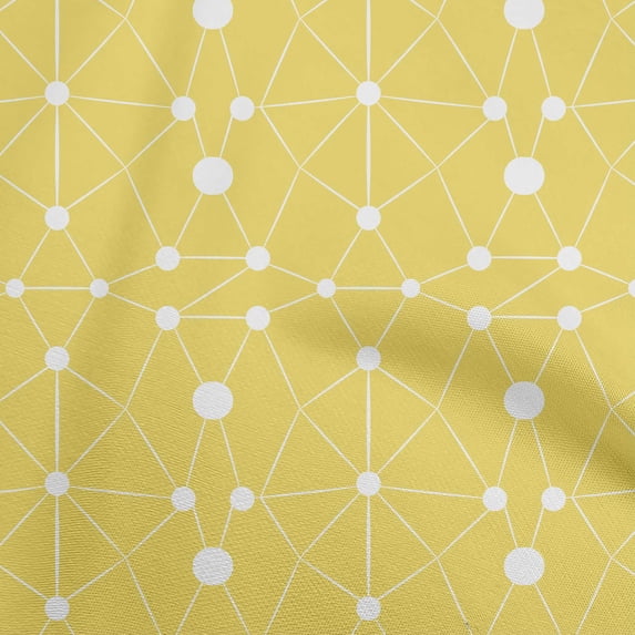 oneOone Cotton Flex Lime Green Fabric Geometric Diy Clothing Quilting Fabric Print Fabric By Yard 40 Inch Wide