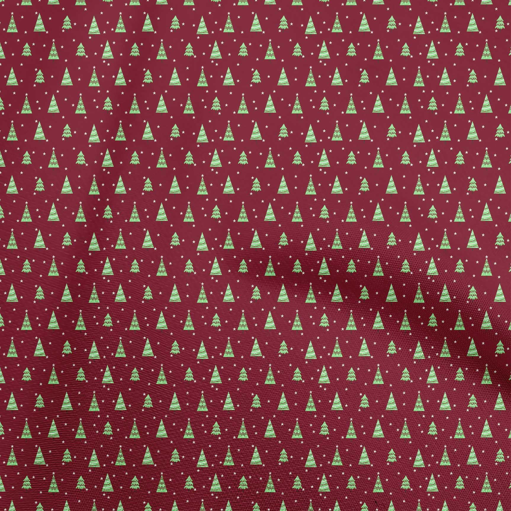 oneOone Cotton Flex Maroon Fabric Christmas Craft Projects Decor Fabric Printed By The Yard 40 Inch Wide