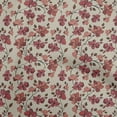 thumbnail image 1 of oneOone Cotton Flex Maroon Fabric Floral Retro Quilting Supplies Print Sewing Fabric By The Yard 40 Inch Wide, 1 of 5