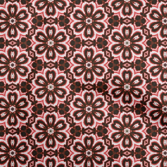 oneOone Cotton Flex Maroon Fabric Florals Quilting Supplies Print Sewing Fabric By The Yard 40 Inch Wide