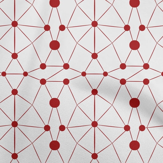 oneOone Cotton Flex Maroon Fabric Geometric Sewing Material Print Fabric By The Yard 40 Inch Wide