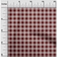 thumbnail image 1 of oneOone Cotton Flex Maroon Fabric Gingham Check Craft Projects Decor Fabric Printed By The Yard 40 Inches Wide, 1 of 4