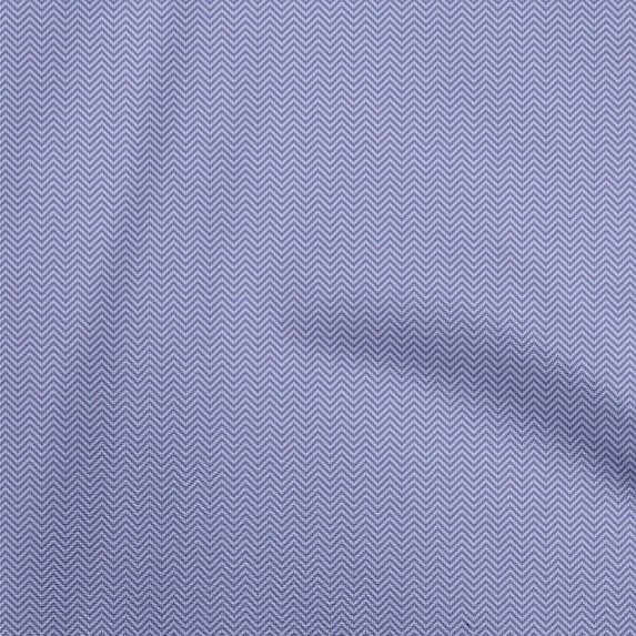 oneOone Cotton Flex Medium Blue Fabric Chevron Diy Clothing Quilting Fabric Print Fabric By Yard 40 Inch Wide