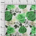 thumbnail image 1 of oneOone Cotton Flex Mint Green Fabric Leaves & Rose Floral Diy Clothing Quilting Fabric Print Fabric By Yard 40 Inch Wide, 1 of 4
