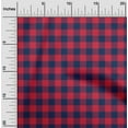 thumbnail image 1 of oneOone Cotton Flex Navy Blue Fabric Gingham Check Sewing Material Print Fabric By The Yard 40 Inches Wide, 1 of 4