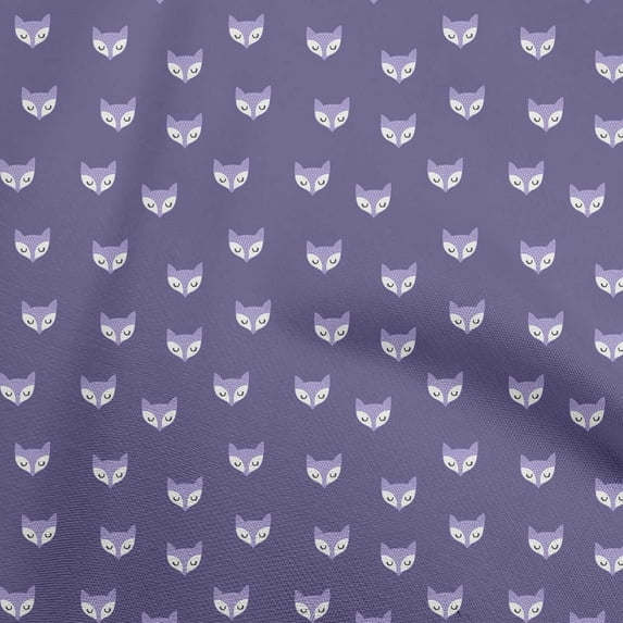 oneOone Cotton Flex Navy Blue Fabric Rabbit Sewing Material Print Fabric By The Yard 40 Inch Wide