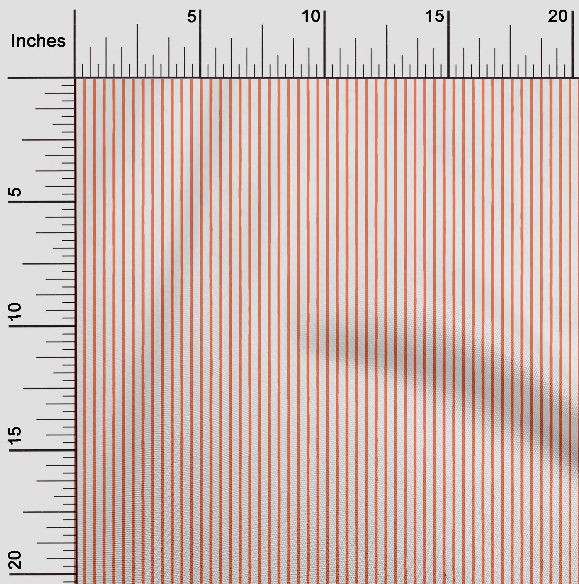 oneOone Cotton Flex Orange Fabric Stripes Diy Clothing Quilting Fabric Print Fabric By Yard 40 Inch Wide