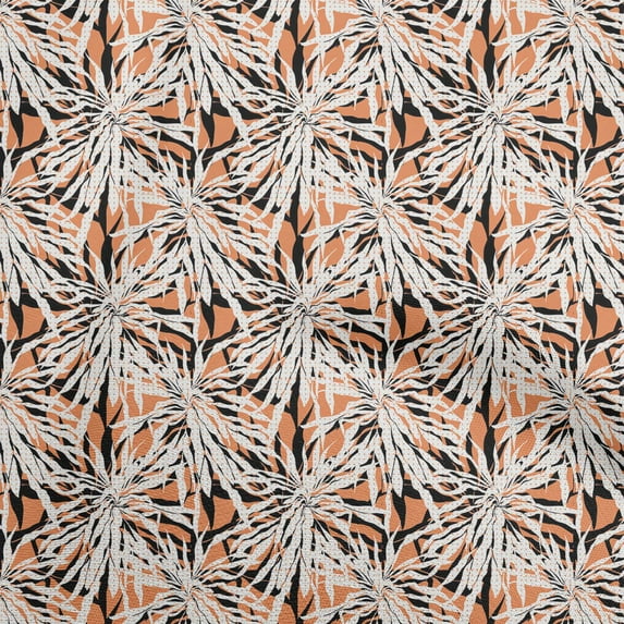 oneOone Cotton Flex Peach Fabric Abstract Floral Diy Clothing Quilting Fabric Print Fabric By Yard 40 Inch Wide