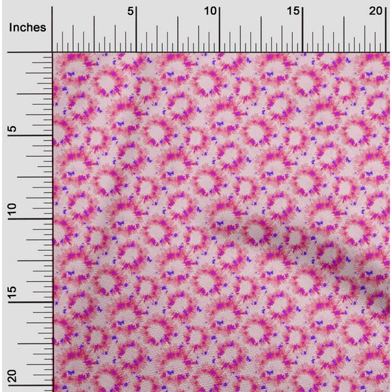 oneOone Cotton Flex Peach Fabric Tie Dye Fabric For Sewing Printed Craft Fabric By The Yard 40 Inch Wide-76C