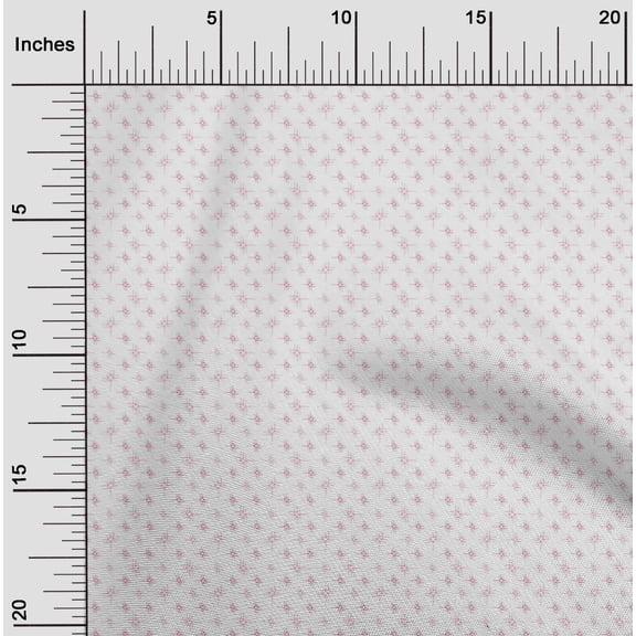 oneOone Cotton Flex Pink Fabric Line & Dot Small Craft Projects Decor Fabric Printed by The Yard 40 Inch Wide