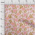 thumbnail image 1 of oneOone Cotton Flex Pink Fabric Stripe|Leaves & Floral Artistic Craft Projects Decor Fabric Printed By The Yard 40 Inch Wide, 1 of 4