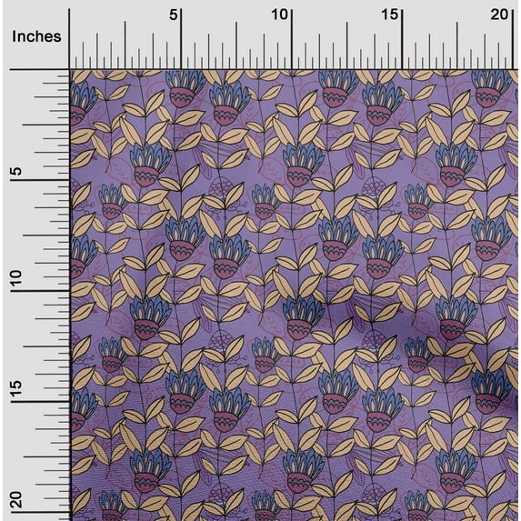 oneOone Cotton Flex Purple Fabric Abstracts Fabric For Sewing Printed Craft Fabric By The Yard 40 Inch Wide