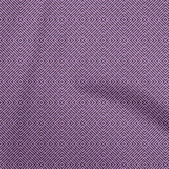 oneOone Cotton Flex Purple Fabric Asian Block Sewing Material Print Fabric By The Yard 40 Inch Wide-VS
