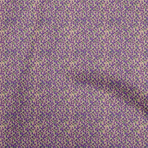 oneOone Cotton Flex Purple Fabric Floral Quilting Supplies Print Sewing Fabric By The Yard 40 Inch Wide