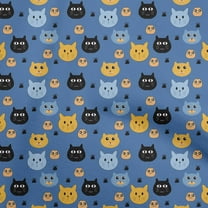 oneOone Cotton Flex Purple Fabric Fox Sewing Material Print Fabric By The Yard 40 Inch Wide