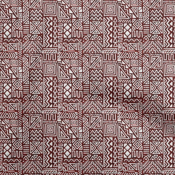 oneOone Cotton Flex Red Fabric African Sewing Fabric By The Yard Printed Diy Clothing Sewing Supplies 40 Inch Wide