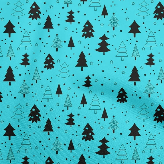 oneOone Cotton Flex Red Fabric Christmas Tree Quilting Supplies Print Sewing Fabric By The Yard 40 Inch Wide