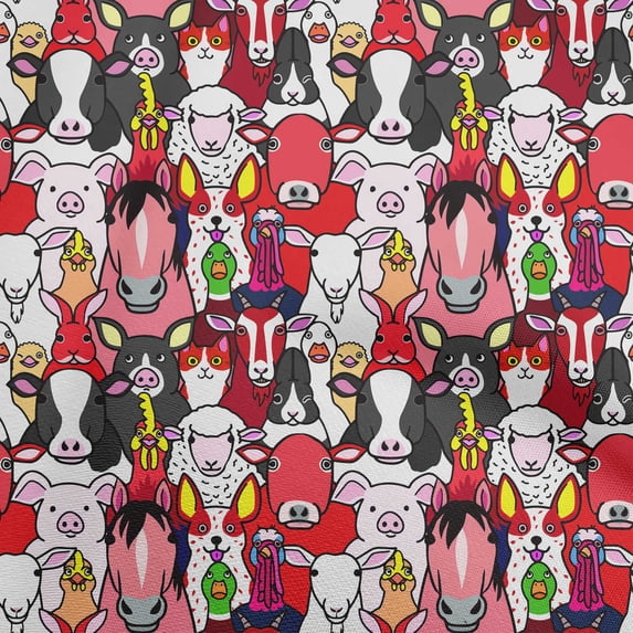 oneOone Cotton Flex Red Fabric Horse Craft Projects Decor Fabric Printed By The Yard 40 Inch Wide