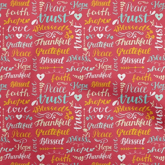 oneOone Cotton Flex Red Fabric Text Quilting Supplies Print Sewing Fabric By The Yard 40 Inch Wide