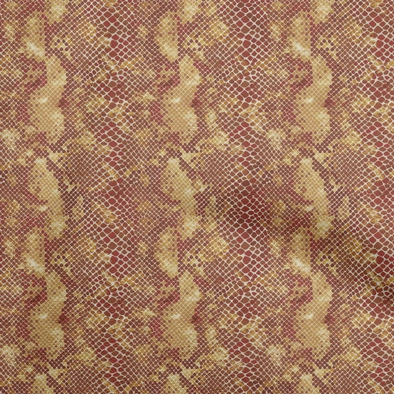 oneOone Cotton Flex Rust Brown Fabric Animal Skin Fabric For Sewing Printed Craft Fabric By The Yard 40 Inch Wide