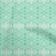 thumbnail image 1 of oneOone Cotton Flex Sea Green Fabric Asian Block Print Traditional Motif Sewing Material Print Fabric By The Yard 40 Inch Wide, 1 of 4