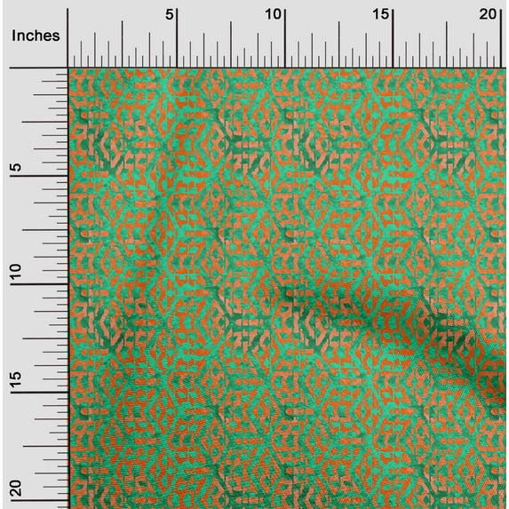 oneOone Cotton Flex Sea Green Fabric Batik Dress Material Fabric Print Fabric By The Yard 40 Inch Wide
