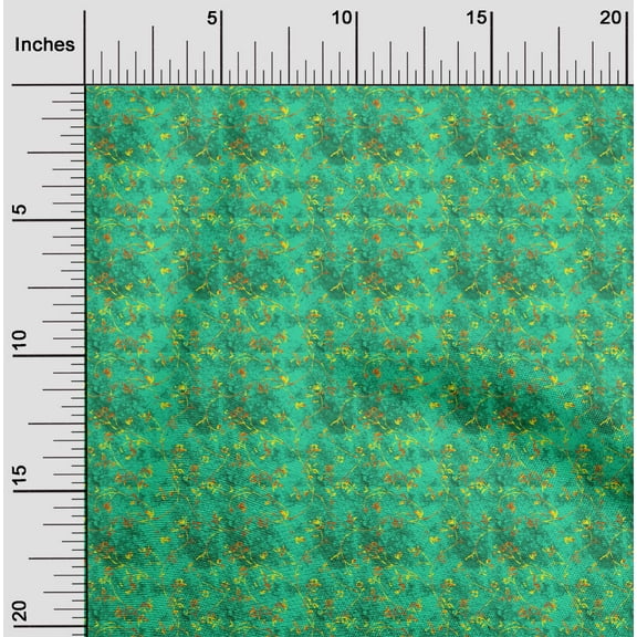 oneOone Cotton Flex Sea Green Fabric Batik Sewing Fabric By The Yard Printed Diy Clothing Sewing Supplies 40 Inch Wide