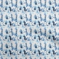 thumbnail image 1 of oneOone Cotton Flex Teal Blue Fabric Horse Sewing Craft Projects Fabric Prints By Yard 40 Inch Wide-4W, 1 of 6