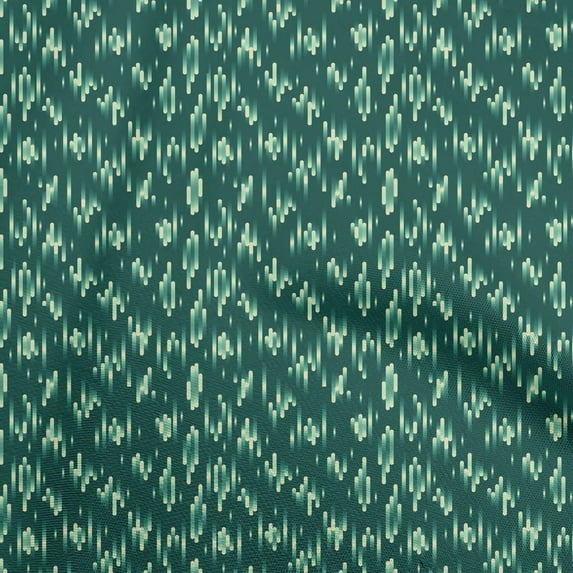 oneOone Cotton Flex Teal Green Fabric Brush Stroke Sewing Craft Projects Fabric Prints By Yard 40 Inch Wide