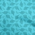 thumbnail image 1 of oneOone Cotton Flex Turquoise Blue Fabric Asian Paisley Craft Projects Decor Fabric Printed By The Yard 40 Inch Wide, 1 of 1