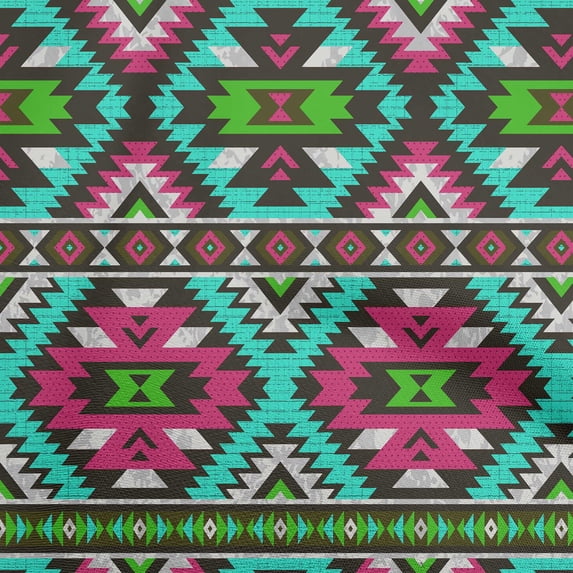 oneOone Cotton Flex Turquoise Green Fabric African Aztech Dress Material Fabric Print Fabric By The Yard 40 Inch Wide
