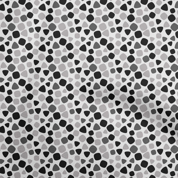 oneOone Cotton Flex White Fabric Geometric Sewing Material Print Fabric By The Yard 40 Inch Wide