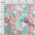 thumbnail image 1 of oneOone Cotton Flex White Fabric Leaves Fabric For Sewing Printed Craft Fabric By The Yard 40 Inch Wide, 1 of 4