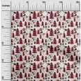 thumbnail image 1 of oneOone Cotton Flex White Fabric Merry Christmas Craft Projects Decor Fabric Printed By The Yard 40 Inch Wide-08E, 1 of 4
