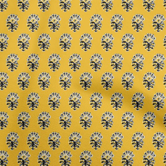 oneOone Cotton Flex Yellow Fabric Block Craft Projects Decor Fabric Printed By The Yard 40 Inch Wide