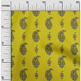 thumbnail image 1 of oneOone Cotton Flex Yellow Fabric Floral Block Dress Material Fabric Print Fabric By The Yard 40 Inch Wide, 1 of 4